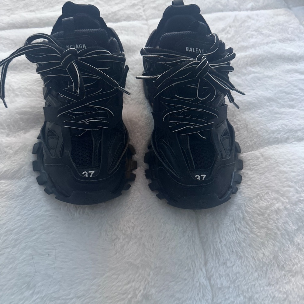 Balenciaga Black Lace-Up Sneakers